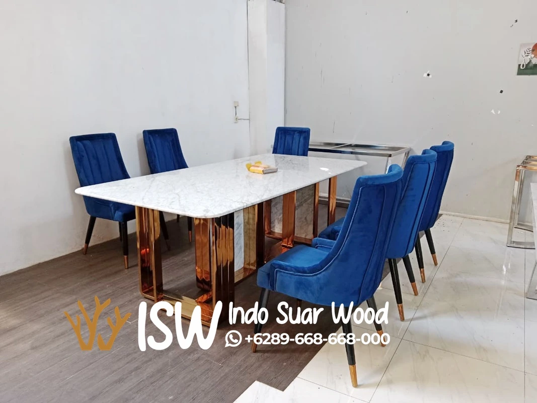Meja Makan Marmer Terbaru 8 Kursi