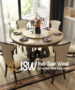 Meja Marmer Bulat Antik