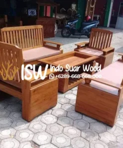 Set Kursi Tamu Minimalis Kayu Jati Terbaru