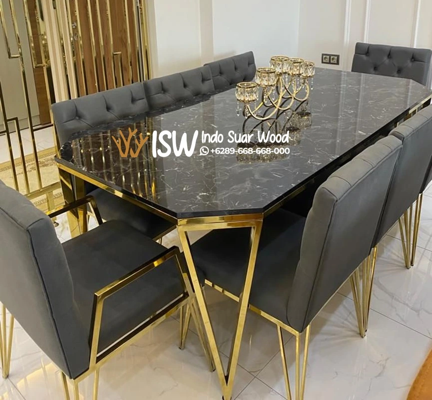 Meja Makan Granit Mewah