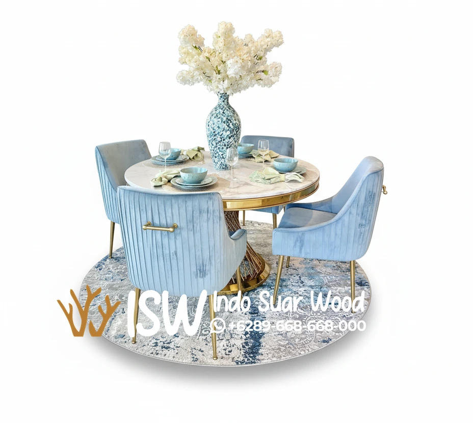 Meja Makan Marmer 4 Orang