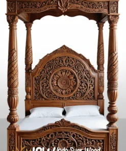 Tempat Tidur Ukir Kanopi
