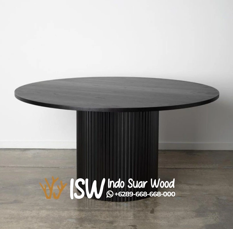 Kaki Meja Bulat Kayu
