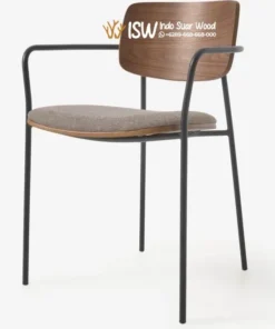 Kursi Cafe Besi Kombinasi Kayu