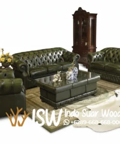 Kursi Tamu Kulit Asli