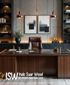 Meja Kantor Kayu Jati Minimalis