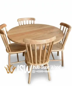 Meja Makan Kayu 4 Kursi