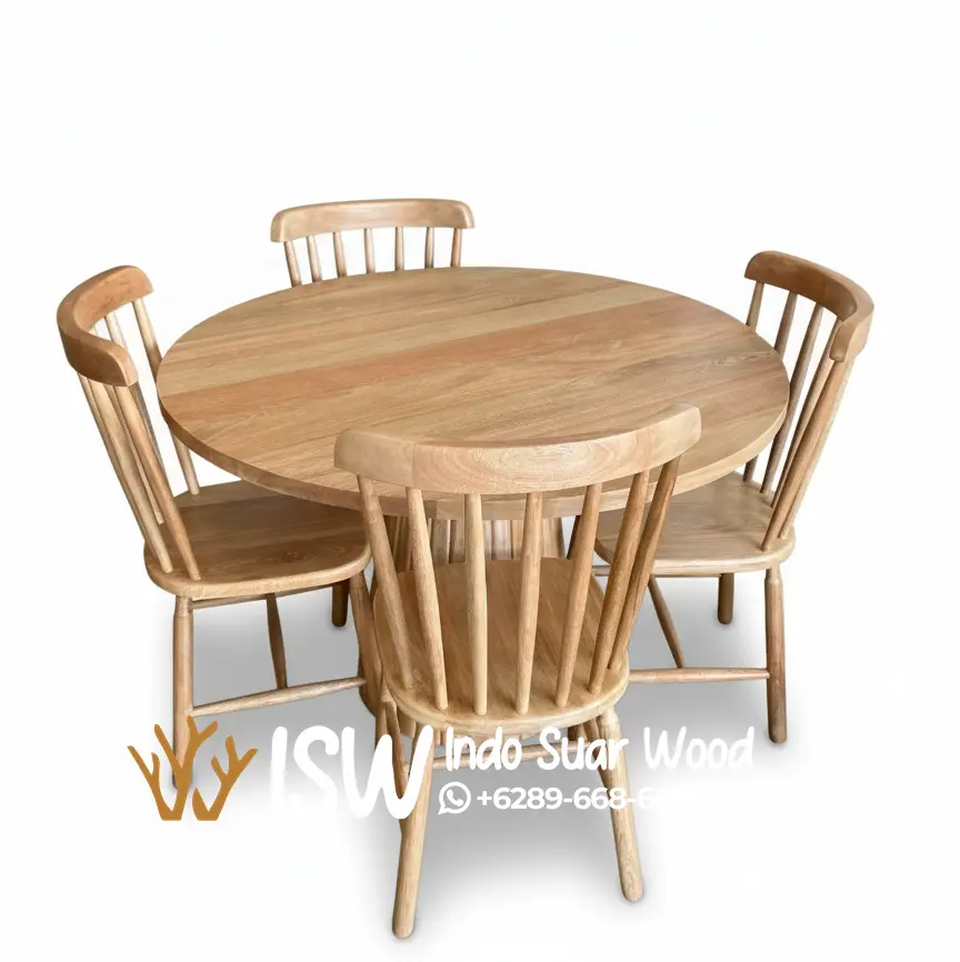 Meja Makan Kayu 4 Kursi