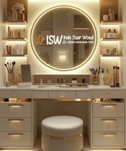 Meja Rias Cermin LED