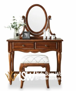 Meja Rias Kayu Jati Modern