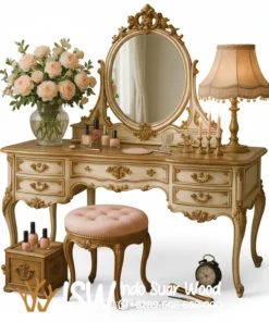 Meja Rias Kayu Jati Ukir Jepara