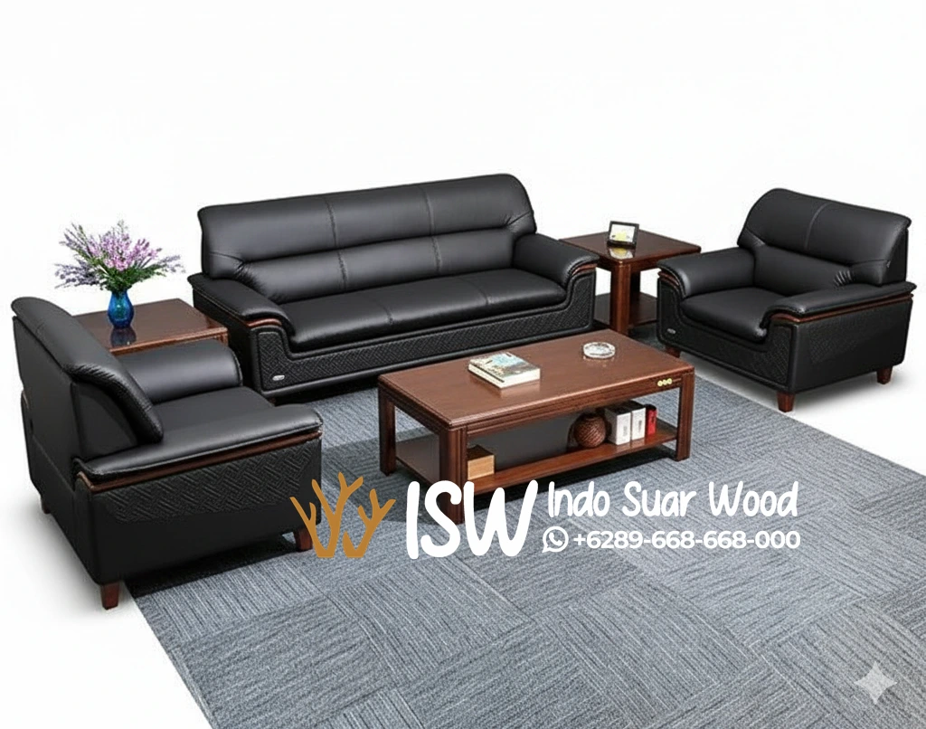 Set Sofa Kulit Minimalis