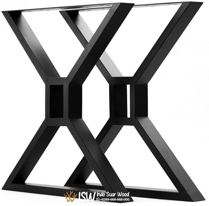 Kaki Meja Besi Bentuk Pita