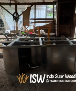 Kaki Meja Stainless Hairline Unik