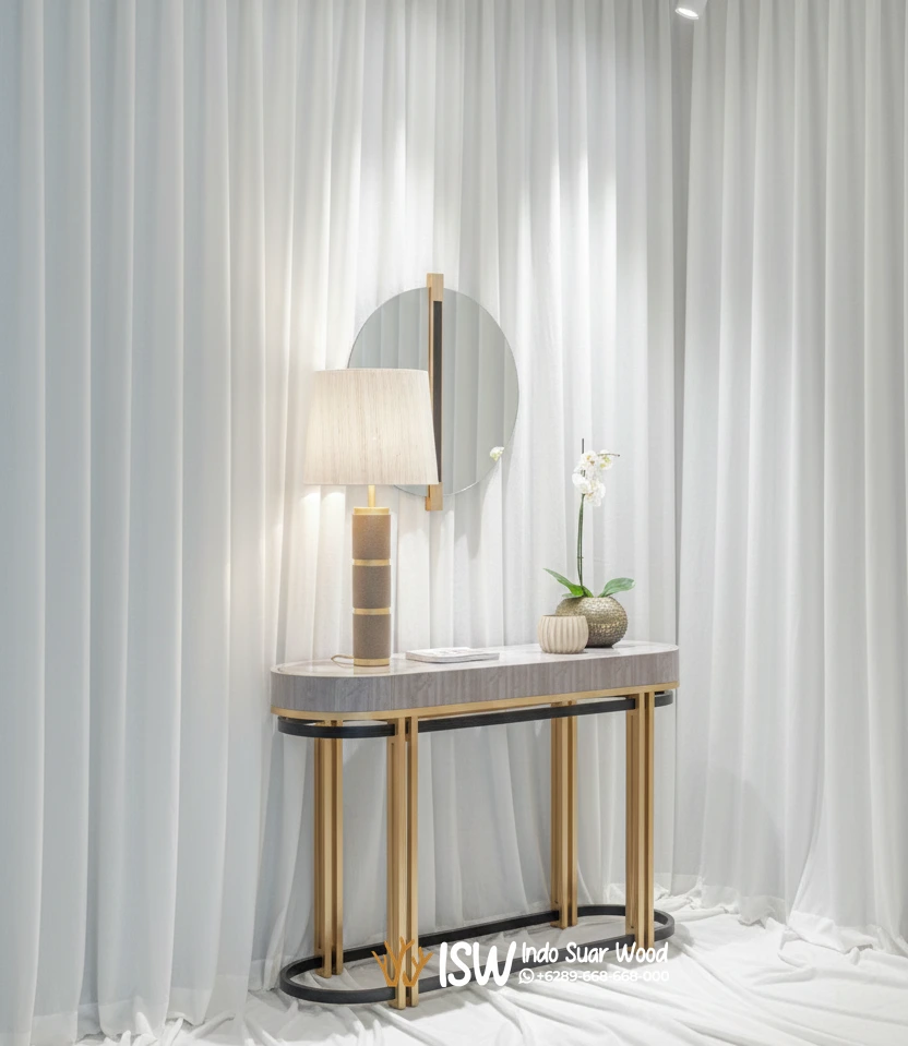 Meja Konsol Marmer Stainless