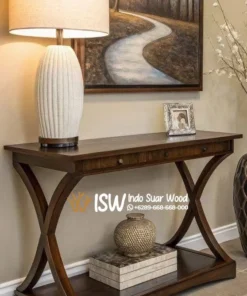 Meja Konsul Jati Walnut