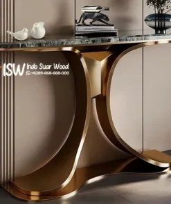 Meja Konsul Stainless Marmer Mewah Bandung