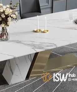 Meja Makan Marmer Kaki Kombinasi Surabaya