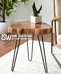 Meja Sudut Akar Jati
