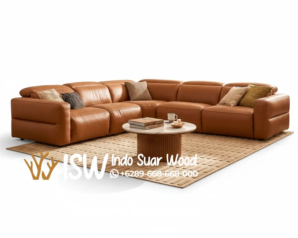 Sofa Kulit Ruang Tamu