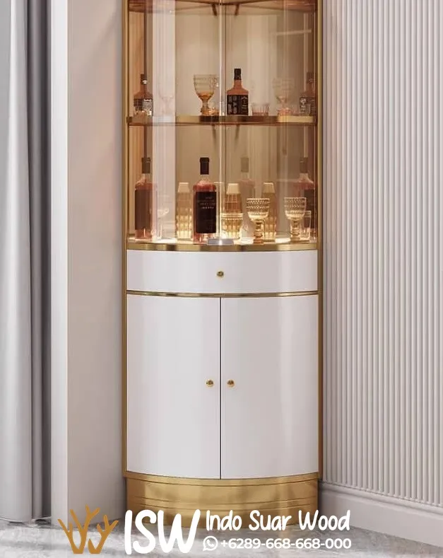 Jual Lemari Hias Gold Stainless