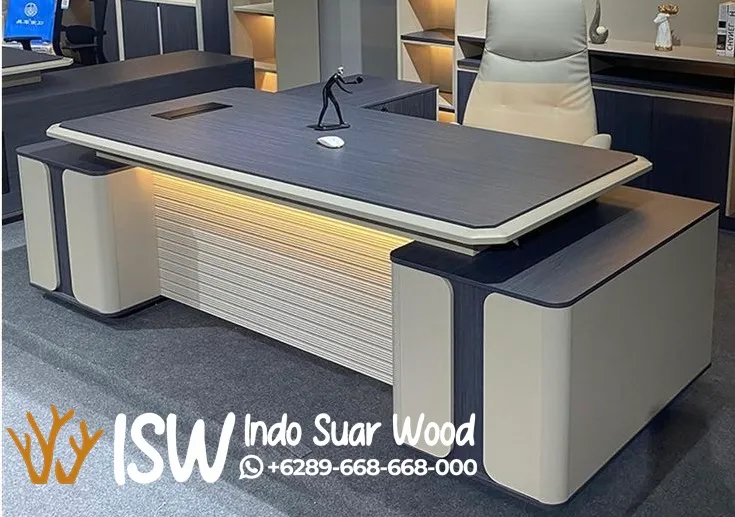 Jual Meja Direktur Warna Abu