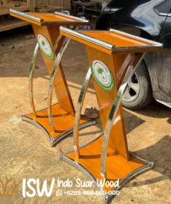 Jual Podium Stainless Kayu Jati Unik Banyumas