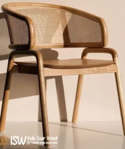 Kursi Cafe Natural Jati Rotan