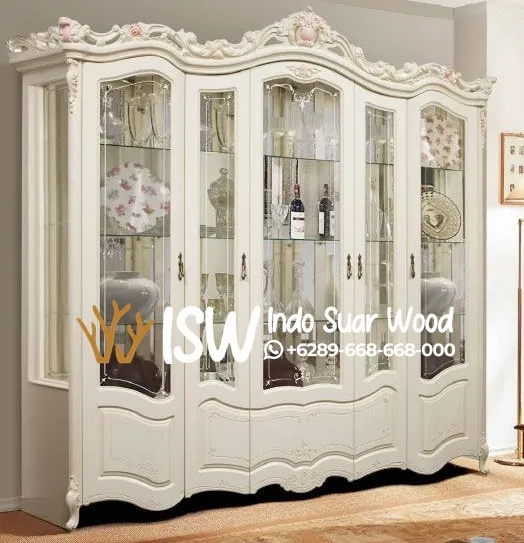 Lemari Hias Duco Putih Mewah Magelang