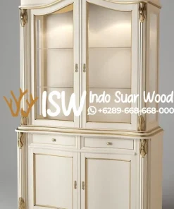 Lemari Hias Jati Royal Ukir Klasik