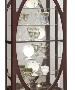 Lemari Hias Kayu Jati Royal Oval