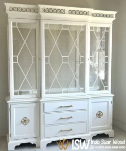 Lemari Hias Klasik Royal White Mutifungsi