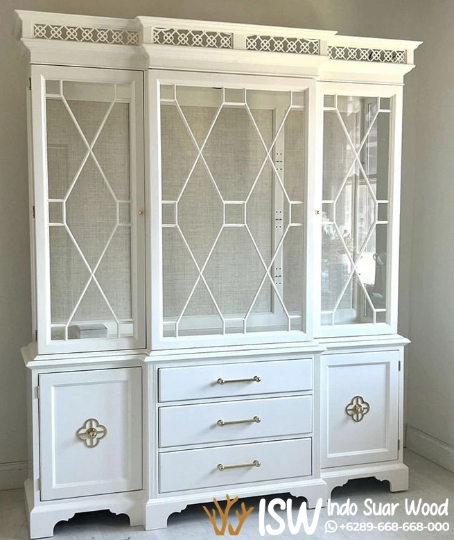 Lemari Hias Klasik Royal White Mutifungsi
