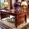 Meja Direktur Kayu Jati Klasik Ukir