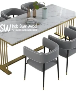 Meja Makan Marmer Abu Terbaru