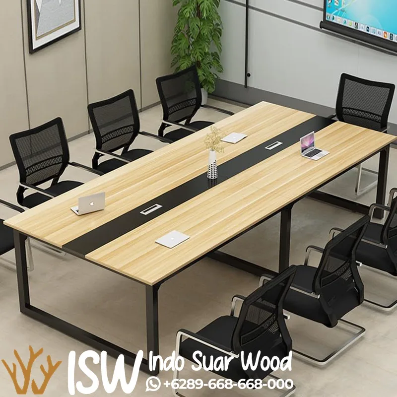 Meja Meeting Rangka Besi Hollow Cikarang