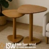 Meja Sudut Kayu Bentuk Daun Minimalis Bertingkat