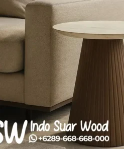 Meja Sudut Marmer Model Jamur Unik Estetik