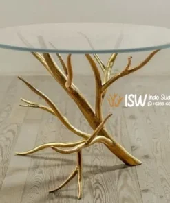 Meja Sudut Unik Akar Kayu Jepara