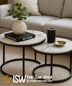 Coffe Table Terbaru Kaki Besi