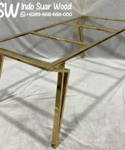 Kaki Meja Stainless Gold Industrial Luxury