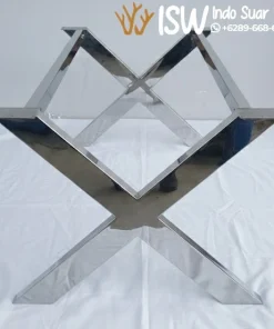 Kaki Meja Stainless Steel Desain Silang