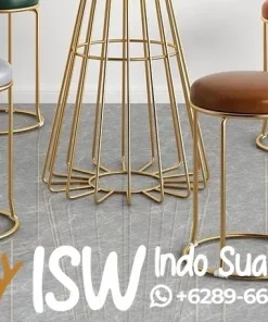 Kursi Stool Kaki Stainless Gold