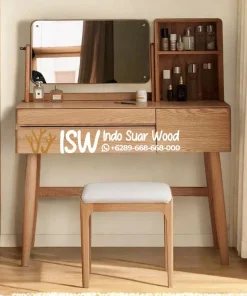Meja Rias Cermin Kotak Desain Japandi