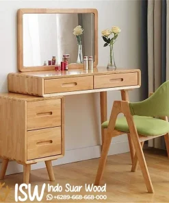 Meja Rias Minimalis Kayu Solid Nordic Eksklusif