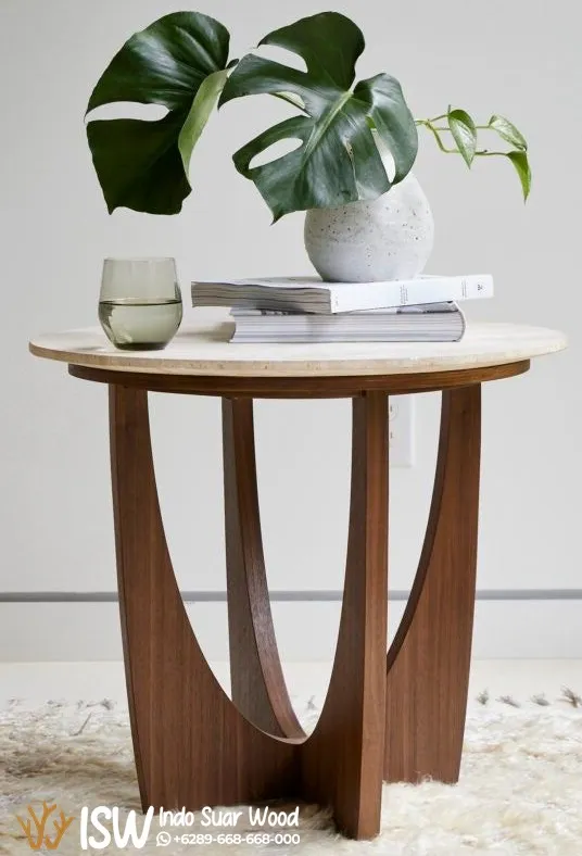 Meja Sudut Kayu Jati Terlaris Modern