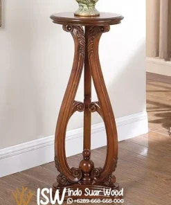 Jual Meja Sudut Kayu Finishing Natural