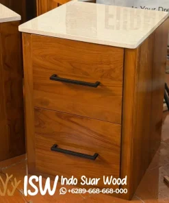 Jual Nakas Kayu Jati Marmer Tebal