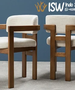 Kursi Cafe Santai Panel Kayu Solid