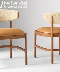 Kursi Cafe Skandinavia Leather Wood Terbaru